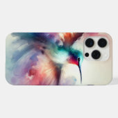 優雅なハチドリの水彩画 iPhoneケース (裏面横)