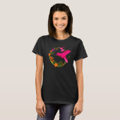 優雅なハミングバードカラフルズ Tシャツ (正面フル)