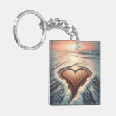 「優雅なハート」キーチェーン キーホルダー (正面左)