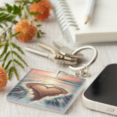 「優雅なハート」キーチェーン キーホルダー (正面右)