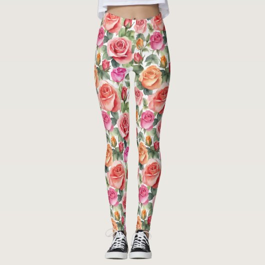 優雅なバラ レギンス (正面)