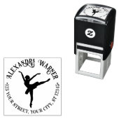 優雅なバレエダンサー・トゥ・シューズの名前と住所 セルフインキングスタンプ (インサイチュ)