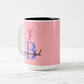 優雅なバレリーナである ツートーンマグカップ (正面左)