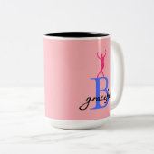 優雅なバレリーナである ツートーンマグカップ (正面右)