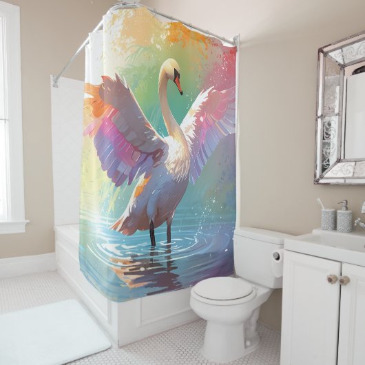 優雅なパステルエレガンス シャワーカーテン (インサイチュ)