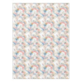 優雅なパステルボタニカル水彩画 テーブルクロス (正面)