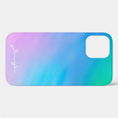 優雅なパステル虹の空 名前入り Case-Mate iPhoneケース (裏面 (横))