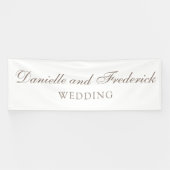 優雅なパーソナライズされた結婚式の大きな看板 横断幕 (横)