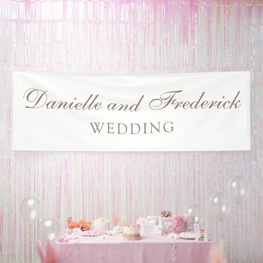 優雅なパーソナライズされた結婚式の大きな看板 横断幕 (パーティー)
