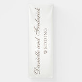 優雅なパーソナライズされた結婚式の大きな看板 横断幕 (縦)