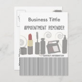 優雅なパーティーの美しいのファッションの化粧及び美顔術 インビテーションポストカード (正面/裏面)