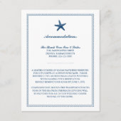 優雅なヒトデの青 |の結婚宿泊 エンクロージャーカード (正面)