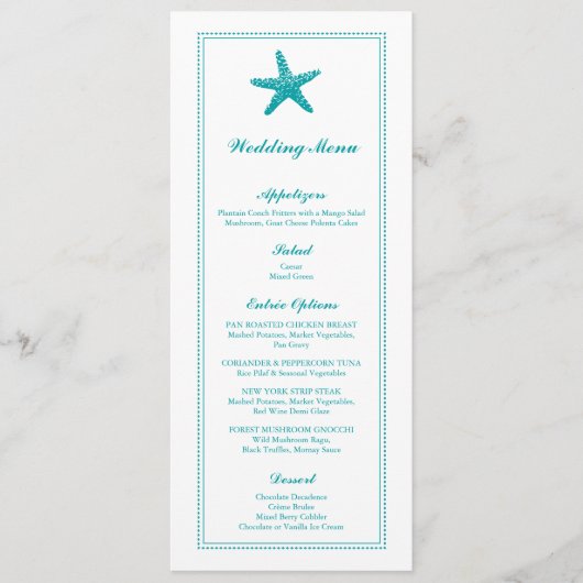 優雅なヒトデ |のメ結婚ニュー メニュー (正面)