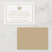 優雅なヒトデ |の結婚ギフト登録 エンクロージャーカード (正面/裏面)