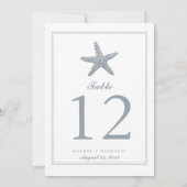 優雅なヒトデ |テーブル番号 招待状 (裏面)