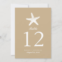 優雅なヒトデ | テーブル番号 招待状