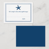 優雅なヒトデ 客席エスコートカード プレイスカード (正面/裏面)