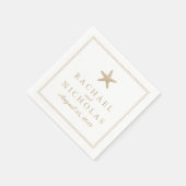 優雅なヒトデ | 結婚s スタンダードカクテルナプキン (角)