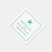 優雅なヒトデ | 結婚s スタンダードカクテルナプキン (角)