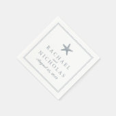 優雅なヒトデ | 結婚s スタンダードカクテルナプキン (角)