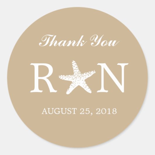 優雅なヒトデ | 結婚s ラウンドシール (正面)