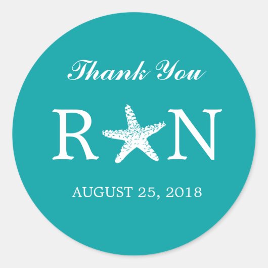 優雅なヒトデ | 結婚s ラウンドシール (正面)