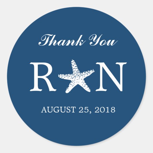 優雅なヒトデ | 結婚s ラウンドシール (正面)