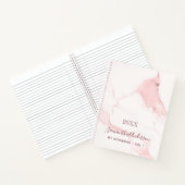 優雅なビジネス名のバラ色の大理石 ノートブック (内部)