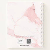優雅なビジネス名のバラ色の大理石 ノートブック (裏面)