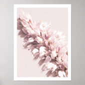 優雅なピンクのクローズアップ花写真ウォールアート ポスター (正面)