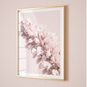 優雅なピンクのクローズアップ花写真ウォールアート ポスター