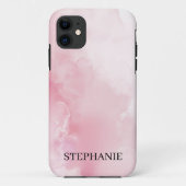 優雅なピンクのソフトウォーターカラー Case-Mate iPhoneケース (裏面)