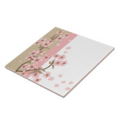 優雅なピンクの桜の枝 タイル (側面)