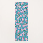 優雅なピンクの桜の花の水彩画 ヨガマット (正面)