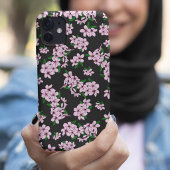 優雅なピンクの桜の花の水彩画 iPhone 15ケース