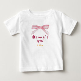 優雅なピンクの水彩画ベビーシャワー ベビーTシャツ
