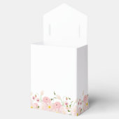 優雅なピンクの花柄ベビーシャワー フェイバーボックス (オープン)
