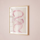 優雅なピンク色の抽象芸術フェミニンウォール ポスター