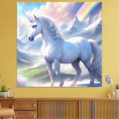 優雅なファンタジーの谷のユニコーン キャンバスプリント (インサイチュ (リビング))