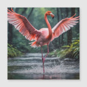 優雅なフライト：ピンクのフラミンゴスのリバーダンス (正面)