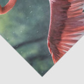 優雅なフライト:ピンクのフラミンゴスのリバーダンス 薄葉紙 (詳細)