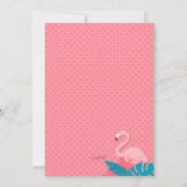 優雅なフラミンゴ招待状 招待状 (裏面)