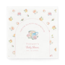 優雅なフラワーティーパーティーのベビーシャワー Time For Tea Elegant