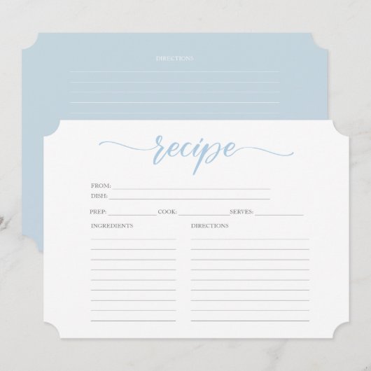 優雅なフラワーティーブライダルブランチのレシピ - 花嫁のための、エレガントなおもてなし 招待状 (正面/裏面)