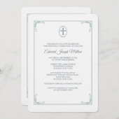 優雅なフレーム宗教的招待状 招待状 (正面/裏面)