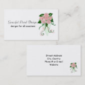 優雅なフローラデザイン 名刺 (正面/裏面)