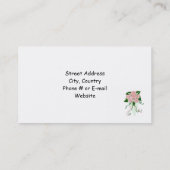 優雅なフローラデザイン 名刺 (裏面)