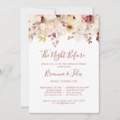 優雅なフローラ夜リハーサルディナー前 招待状 (正面)