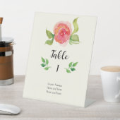 優雅なフローラ結婚のテーブル番号 台座サイン (インサイチュ)