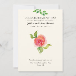 優雅なフローラ結婚披露宴 招待状